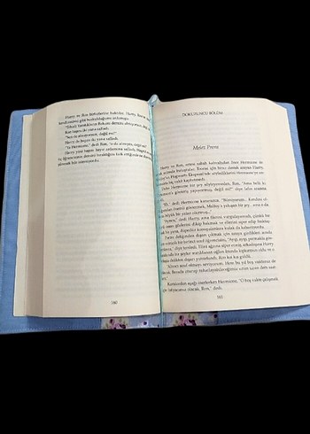 Kanvas Kitap Kılıfı Bisiklet Nakışlı