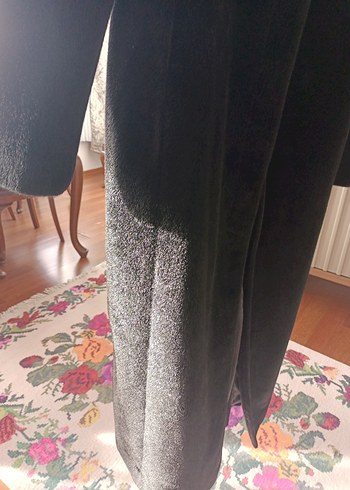 Siyah tay tüyü kaban manto - Görsel 5