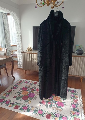 siyah astragan manto - Görsel 5