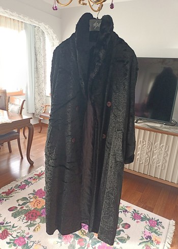 siyah astragan manto - Görsel 6