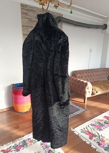 siyah astragan manto - Görsel 4