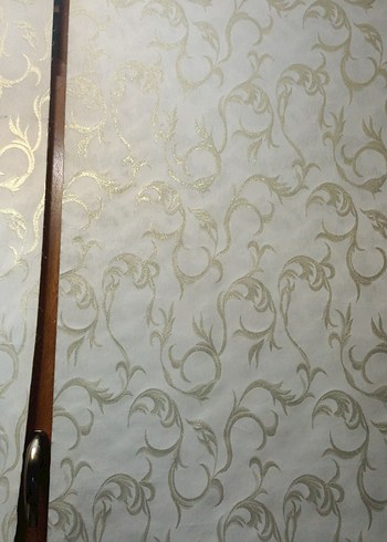 sari simli jakarlı stor perde - Görsel 3