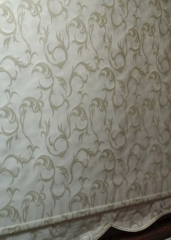 sari simli jakarlı stor perde - Görsel 2