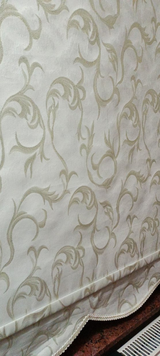 sari simli jakarlı stor perde - Görsel 5