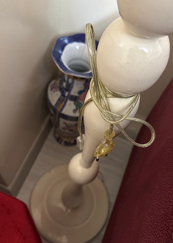 Pembe Nakışlı Pastel Abajur - Görsel 6