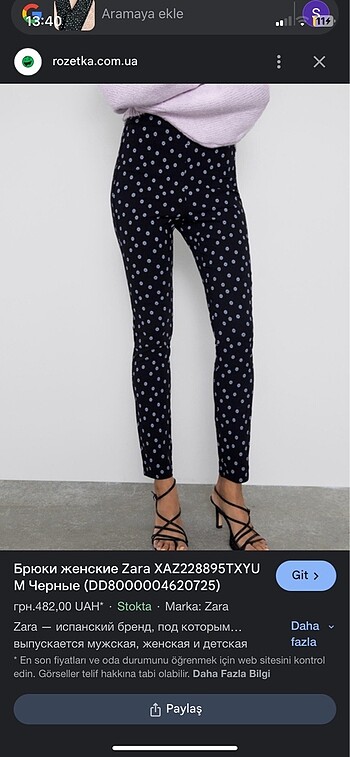 Zara çiçekli pantolon