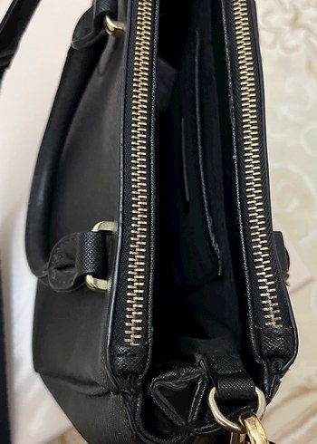 MANGO Siyah Fermuarlı Çanta - Görsel 6