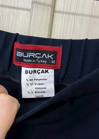 BURÇAK Kadın Lacivert Uzun Drapeli Etek - Görsel 3