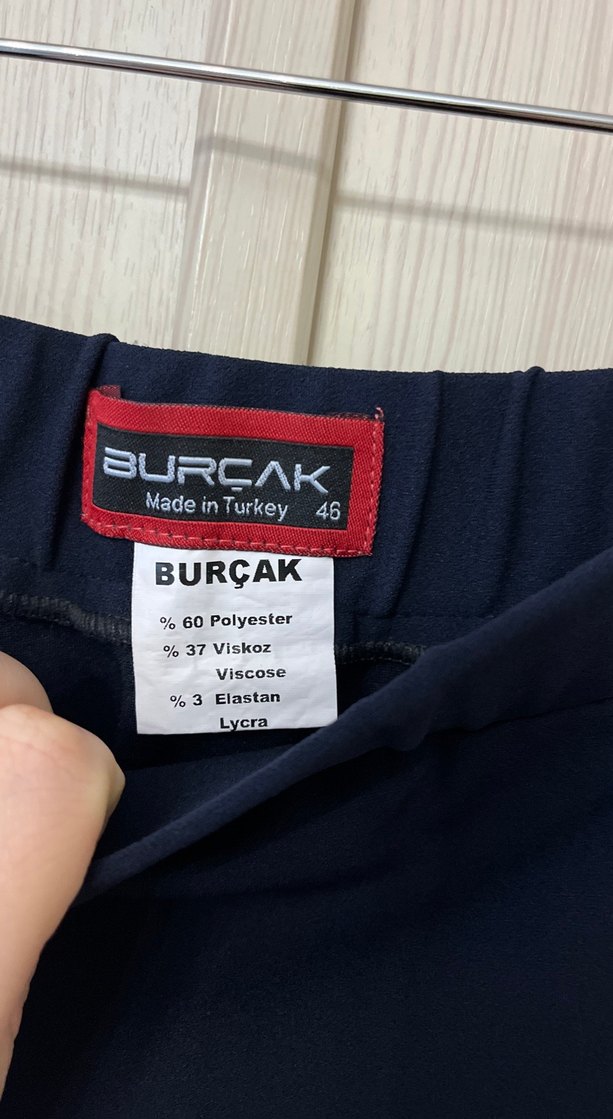 BURÇAK Kadın Lacivert Uzun Drapeli Etek - Görsel 3