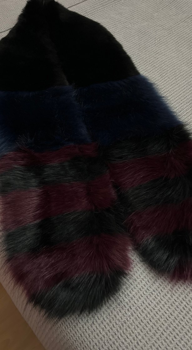 OXXO Uzun Çok Renkli Kürk Detaylı Kadın Peluş - Görsel 4