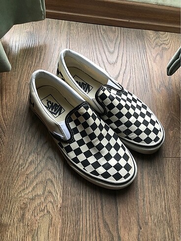 Vans Vans Classic Slip-On Checkerboard Siyah - Bej Sneaker