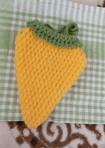 Sarı Renkli Örgü Banyo Süngeri - Görsel 3