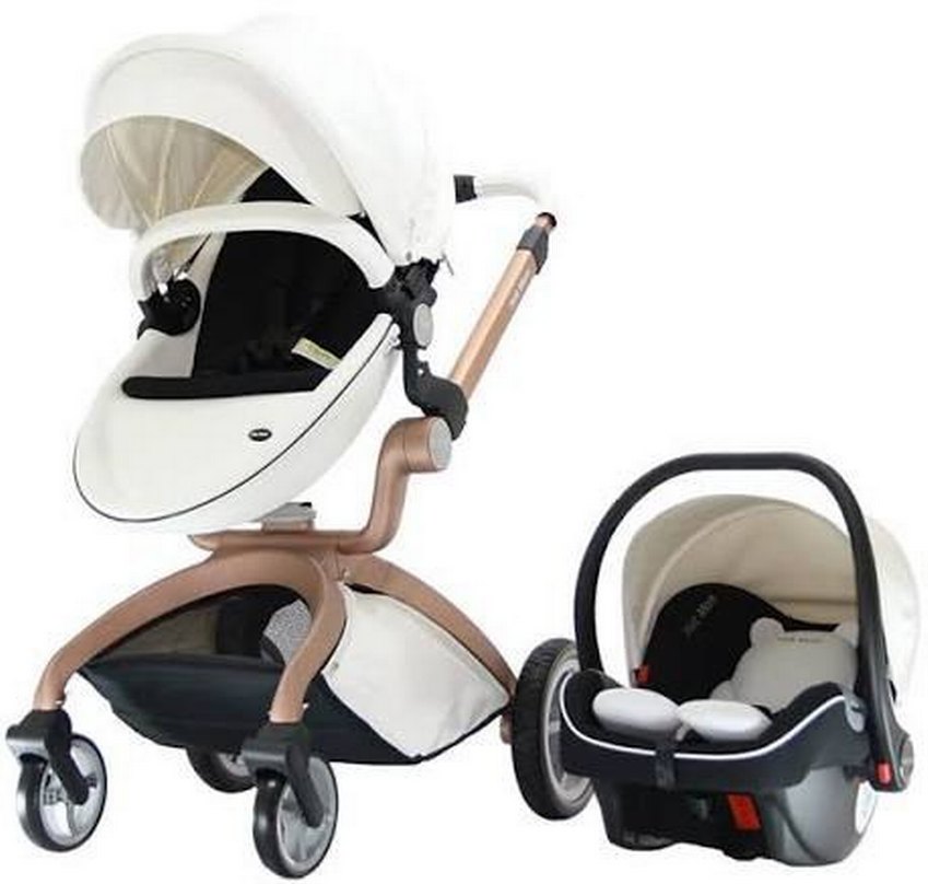 yoyko hotmom Beyaz Bebek Arabası, Hafif ve Modern Tasarım - Görsel 3
