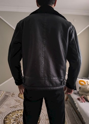 Deri Siyah Erkek Ceket, Normal Boy, Tokalı - Görsel 7