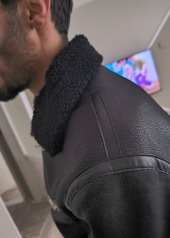 Deri Siyah Erkek Ceket, Normal Boy, Tokalı - Görsel 5