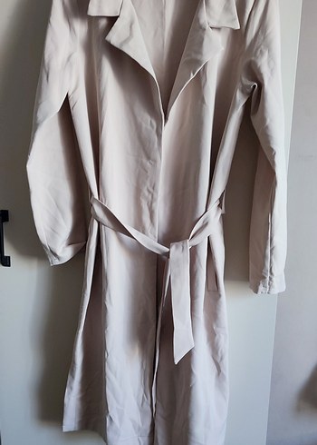Bej Kadın Uzun Trench Coat