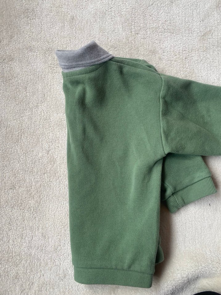 Erkek Çocuk Yeşil Gri Yakalı Sweatshirt - Görsel 3