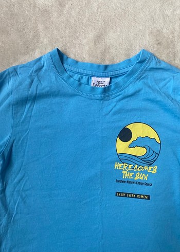 Mavi Baskılı Erkek Çocuk Tişörtü - Görsel 2