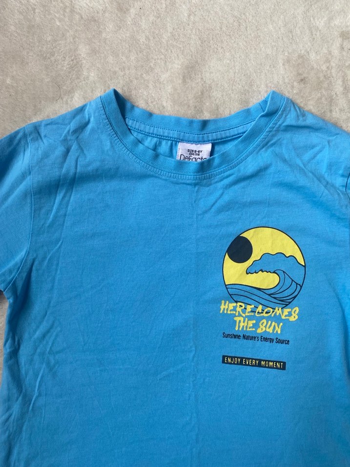 Mavi Baskılı Erkek Çocuk Tişörtü - Görsel 2