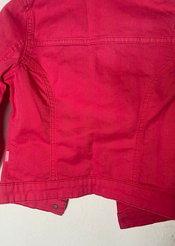 Kız Çocuk Pembe Düğmeli Ceket - Görsel 6