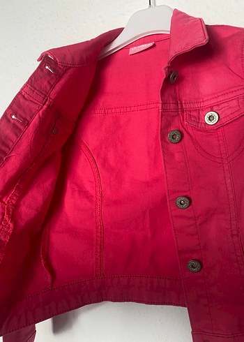 Kız Çocuk Pembe Düğmeli Ceket - Görsel 4