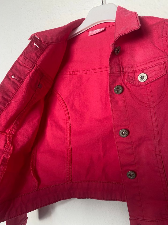 Kız Çocuk Pembe Düğmeli Ceket - Görsel 4