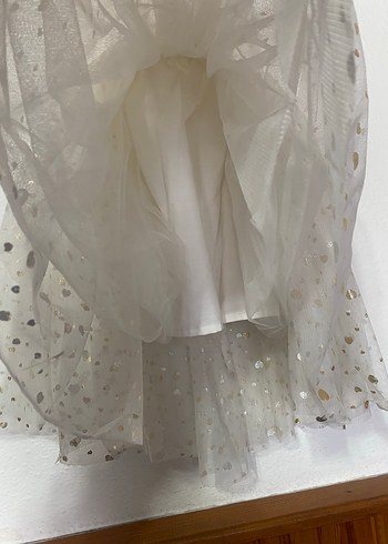 Kız Çocuk Beyaz Fırfırlı Elbise - Görsel 6