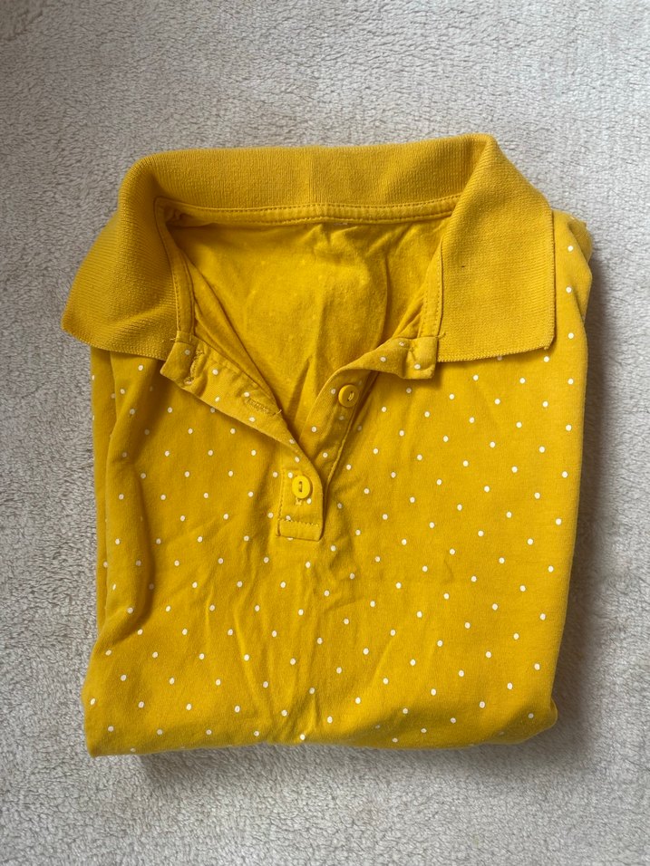 Kızlar için Sarı Kısa Kollu Polo Tişört - Görsel 3