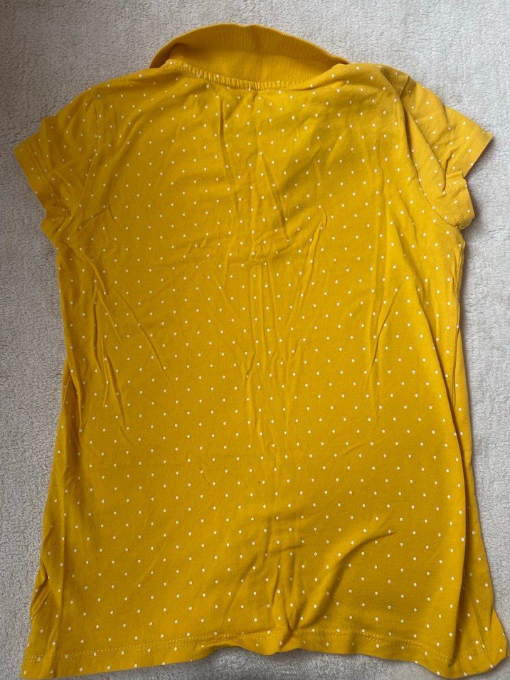 Kızlar için Sarı Kısa Kollu Polo Tişört - Görsel 4