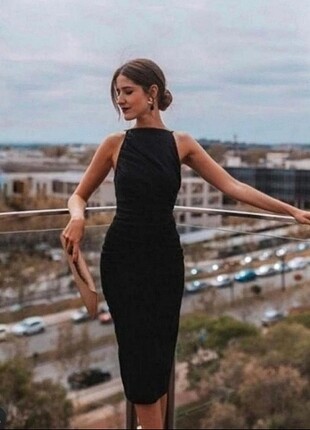 Zara Model Drapeli Elbise 