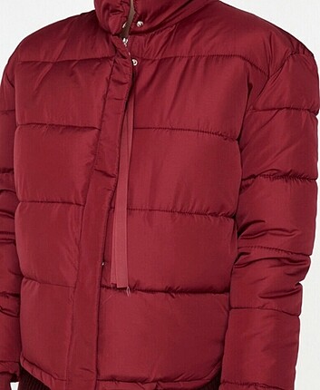 l Beden bordo Renk Koton şişme mont