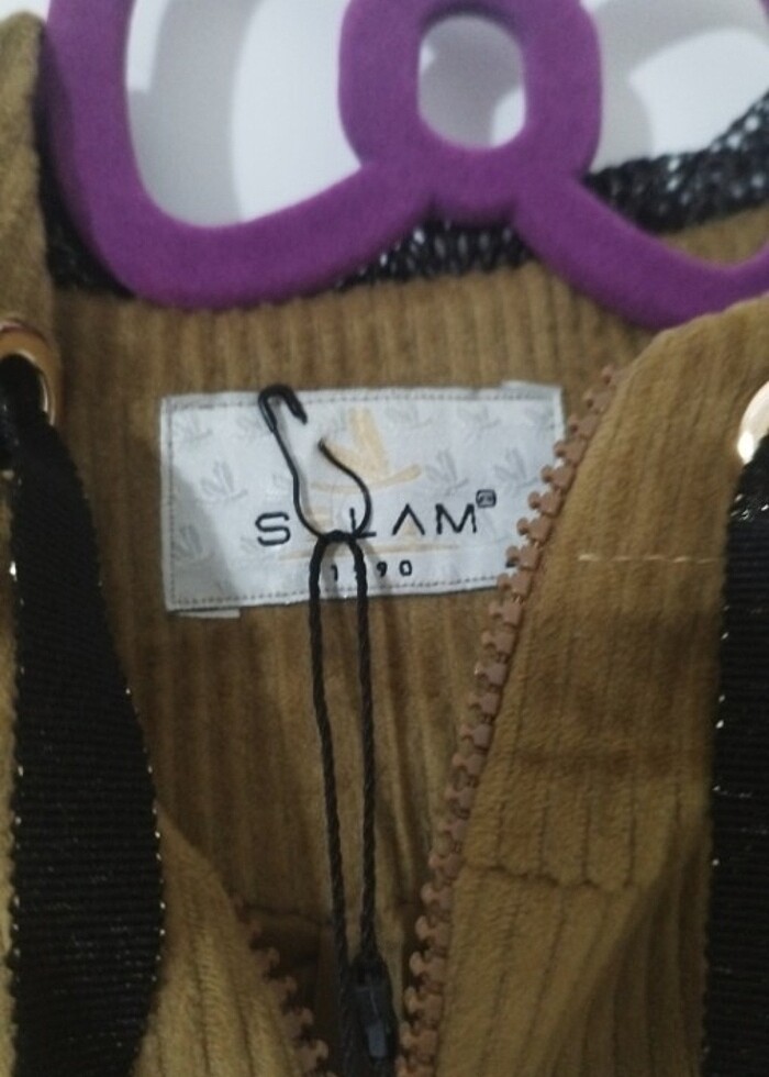 40 beden Selam kadife trençkot  - Görsel 3