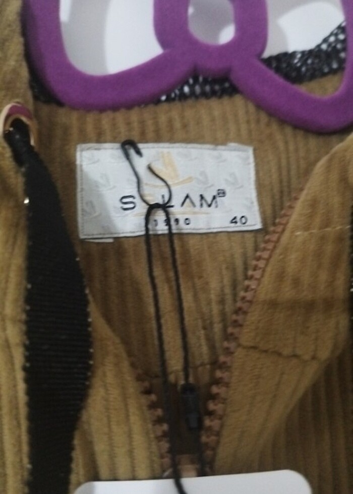 40 beden Selam kadife trençkot  - Görsel 4