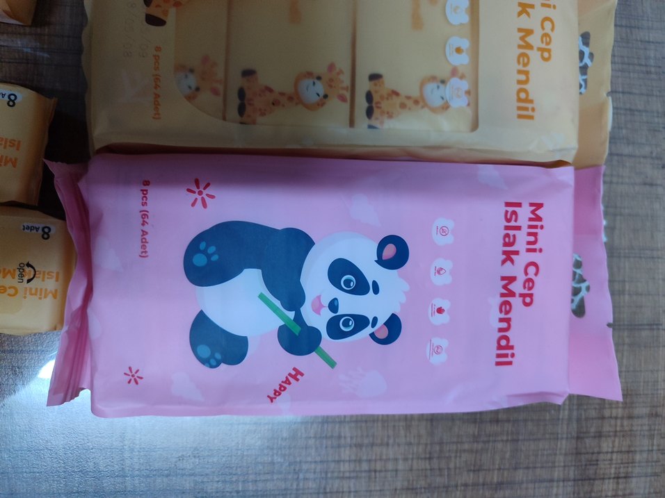 Pastel Renkli Mini Cep Islak Mendil Paketleri - Görsel 3