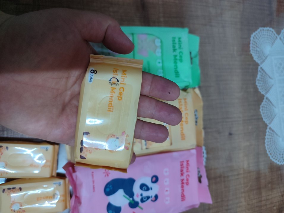 Pastel Renkli Mini Cep Islak Mendil Paketleri - Görsel 2