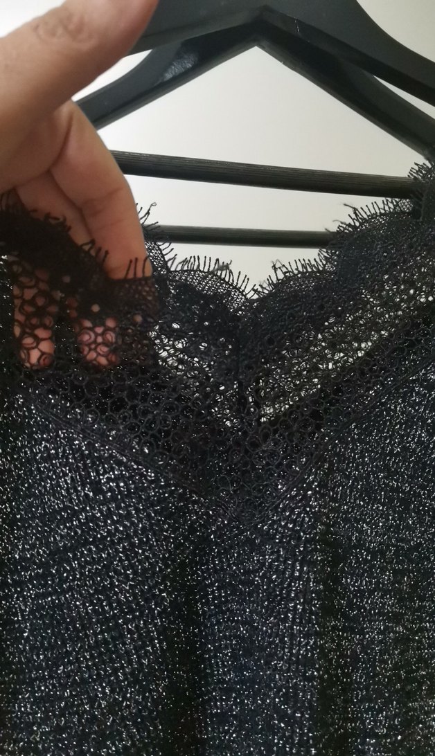 Gri V Yaka Mini Triko Kazak - Görsel 2