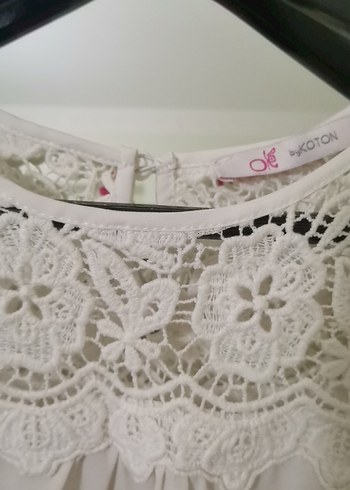 Dantel Detaylı Beyaz Bohem Kadın Bluz - Görsel 2