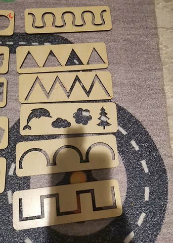 Ahşap Eğitici Oyuncak Seti - Renkli ve Çoklu Şekiller - Görsel 2