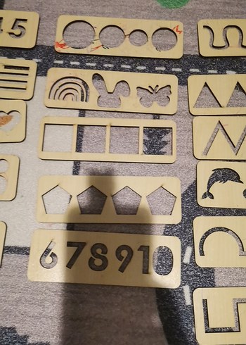 Ahşap Eğitici Oyuncak Seti - Renkli ve Çoklu Şekiller - Görsel 3