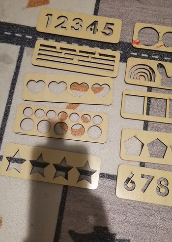 Ahşap Eğitici Oyuncak Seti - Renkli ve Çoklu Şekiller - Görsel 4