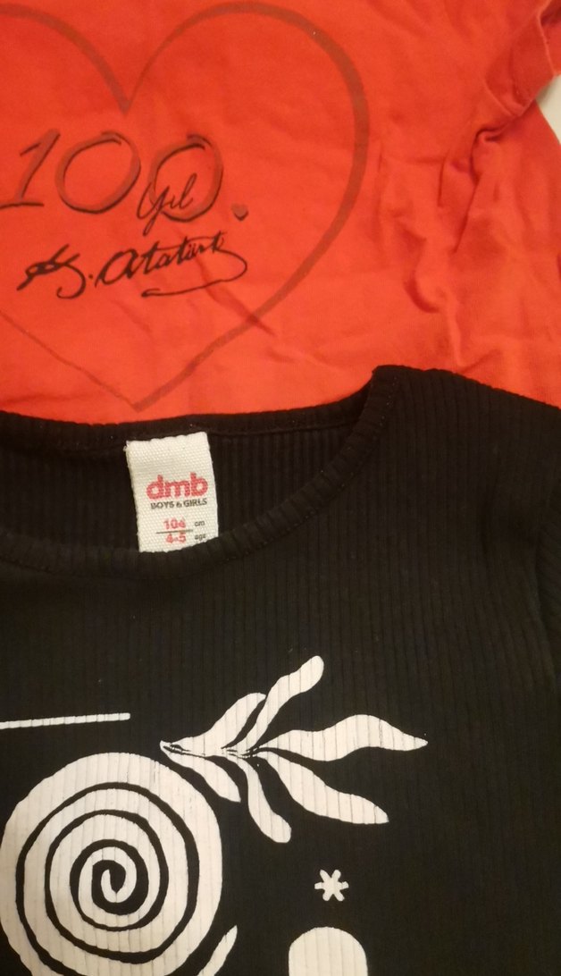 Kız Çocuk Çok Renkli Baskılı Kısa Kollu Tişört - Görsel 2