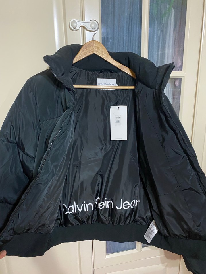 Calvin Klein Siyah Midi Mont - Görsel 3