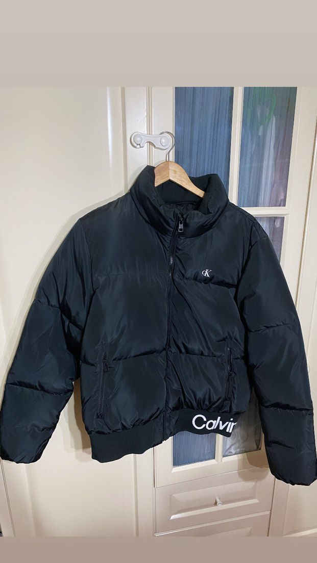 Calvin Klein Siyah Midi Mont - Görsel 2
