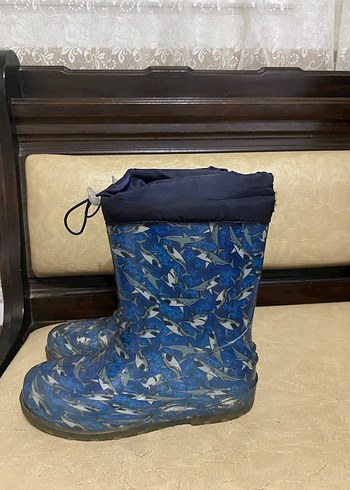 Koyu Mavi Yılan Desenli Erkek Bot - Görsel 3