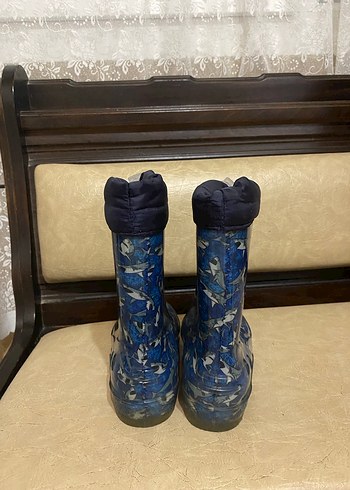 Koyu Mavi Yılan Desenli Erkek Bot - Görsel 4