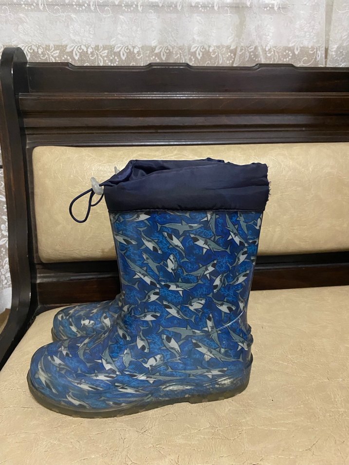 Koyu Mavi Yılan Desenli Erkek Bot - Görsel 3