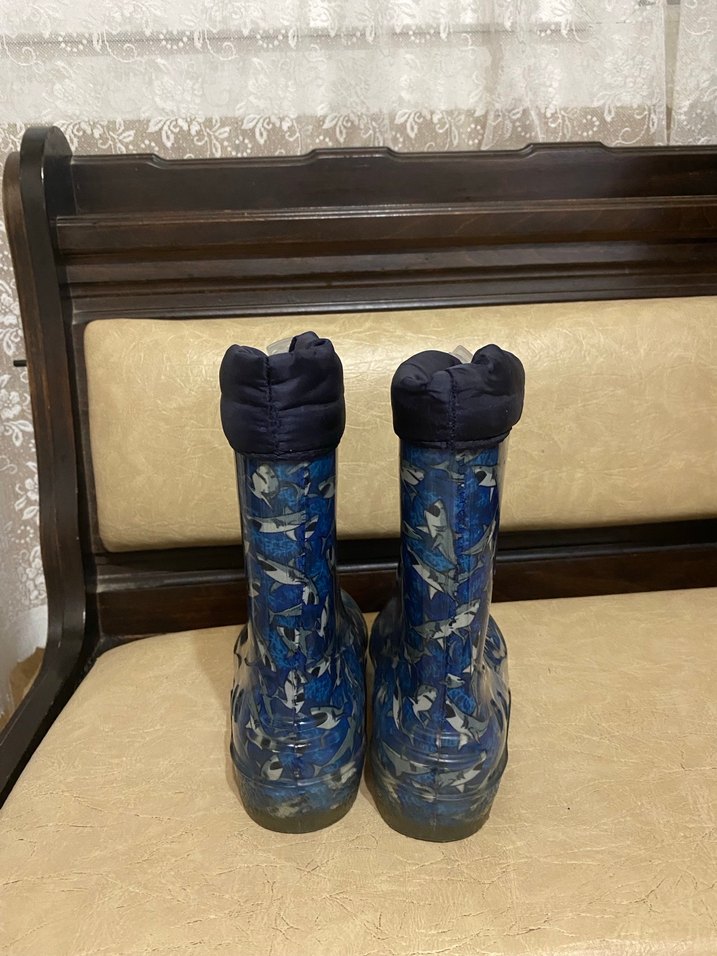 Koyu Mavi Yılan Desenli Erkek Bot - Görsel 4