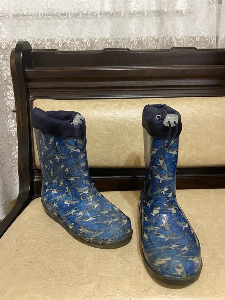 Koyu Mavi Yılan Desenli Erkek Bot - Görsel 2