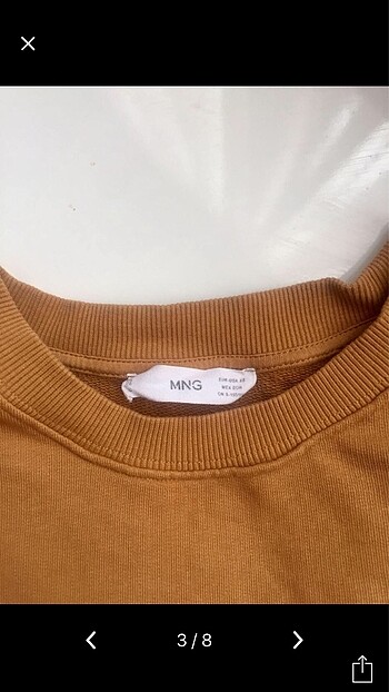 xs Beden kahverengi Renk MANGO SWEATSHIRT