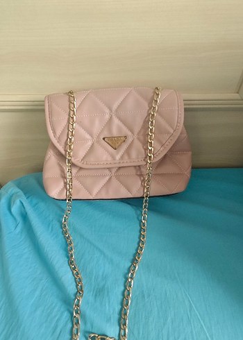 Prada Prada Zincir Detaylı Pembe Deri Kadın Çanta
